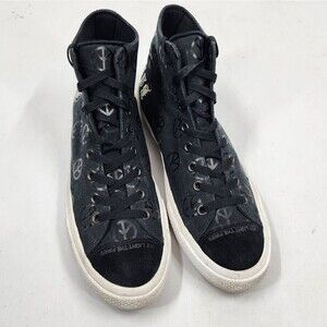 Converse X Babylon La Chuck Taylor AllStar Sneakers Black Peace Signs 155252C 12